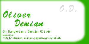 oliver demian business card